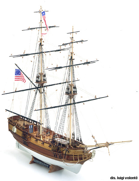  Blue Shadow United States Navy Brig – 1778 1/64 scale wood ship kit